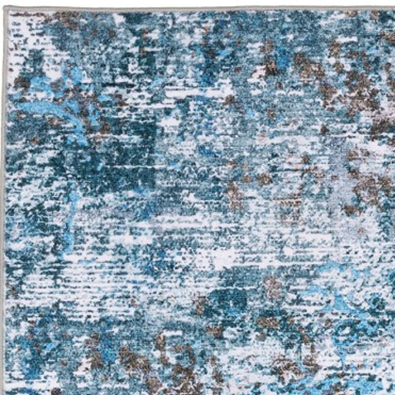 HomeRoots Abstract Distressed Runner Rug image number 2