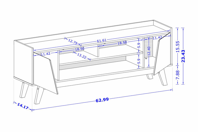 Marcus Medium TV Stand in Black