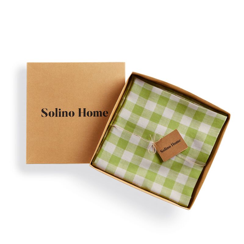 Linen Round Tablecloth - Morgan Check