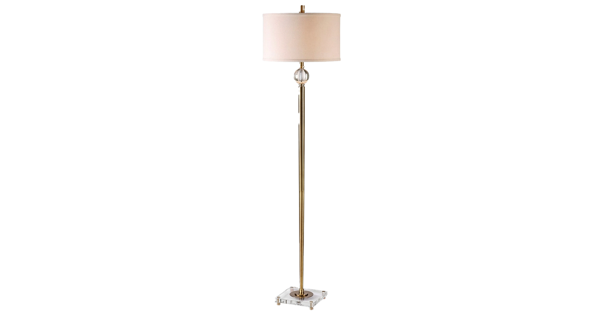 Uttermost Mesita Brass Floor Lamp
