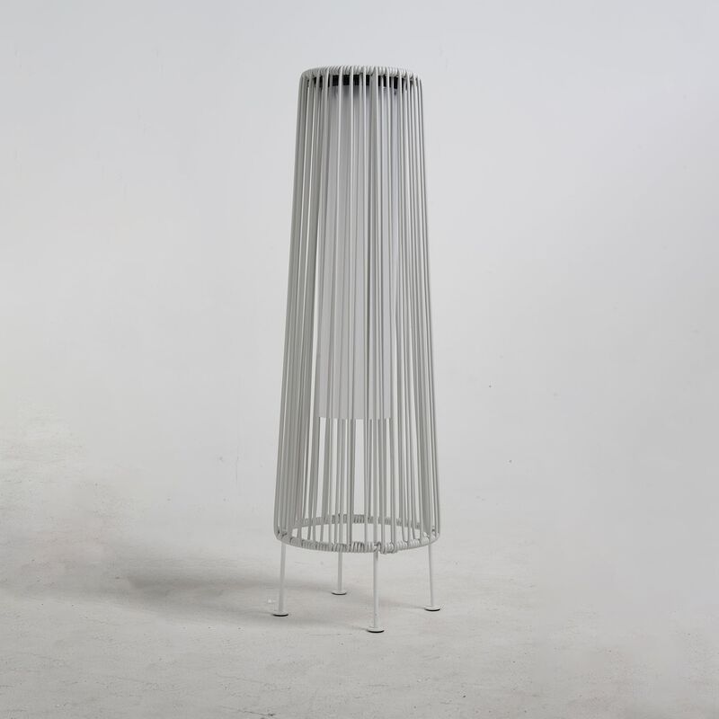 Mondawe 2-Piece Iron Rope Weave Floor Lamps,Solar-Powered With 25 LEDs Lamp All-Weather Illumination