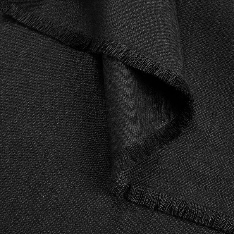 Solino Home Fringe 100% Linen Table Throw &ndash; Handcrafted, Machine Washable, Perfect for Holiday and Everyday Dining