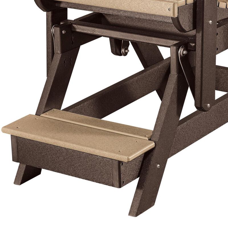 American Furniture Classics Fan Back Balcony Glider Made in the USA- Cedar, Tudor Brown