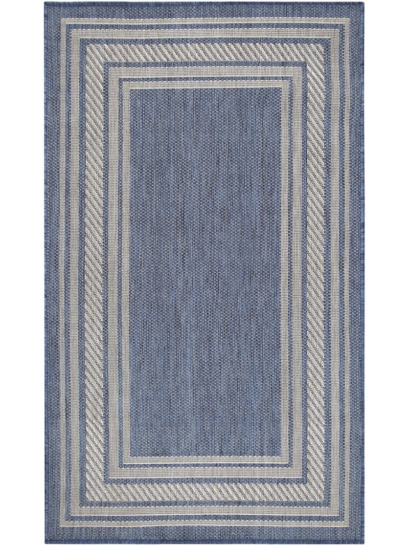 Horizon Indoor/Outdoor HOZ03 Denim 3' x 5' Rug