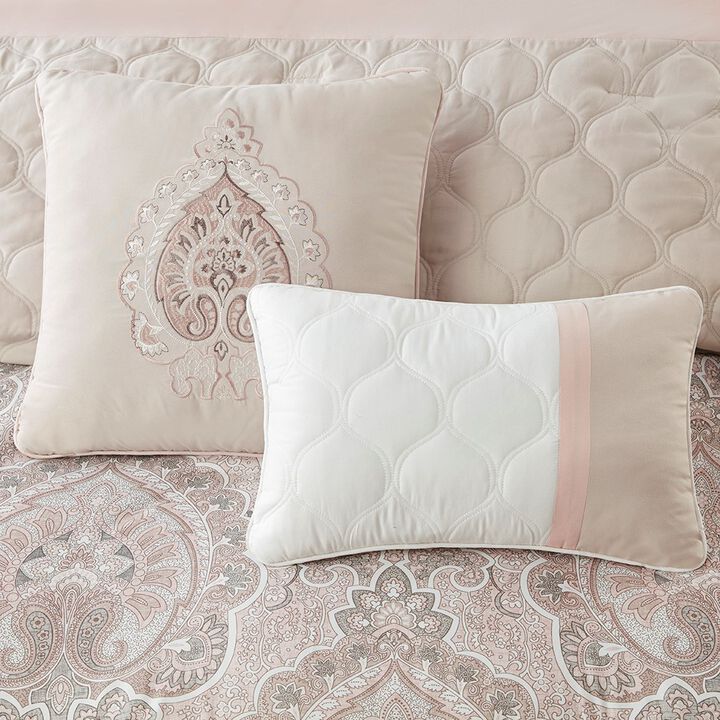 Gracie Mills Ronny 8-Piece Damask-Inspired Comforter Set