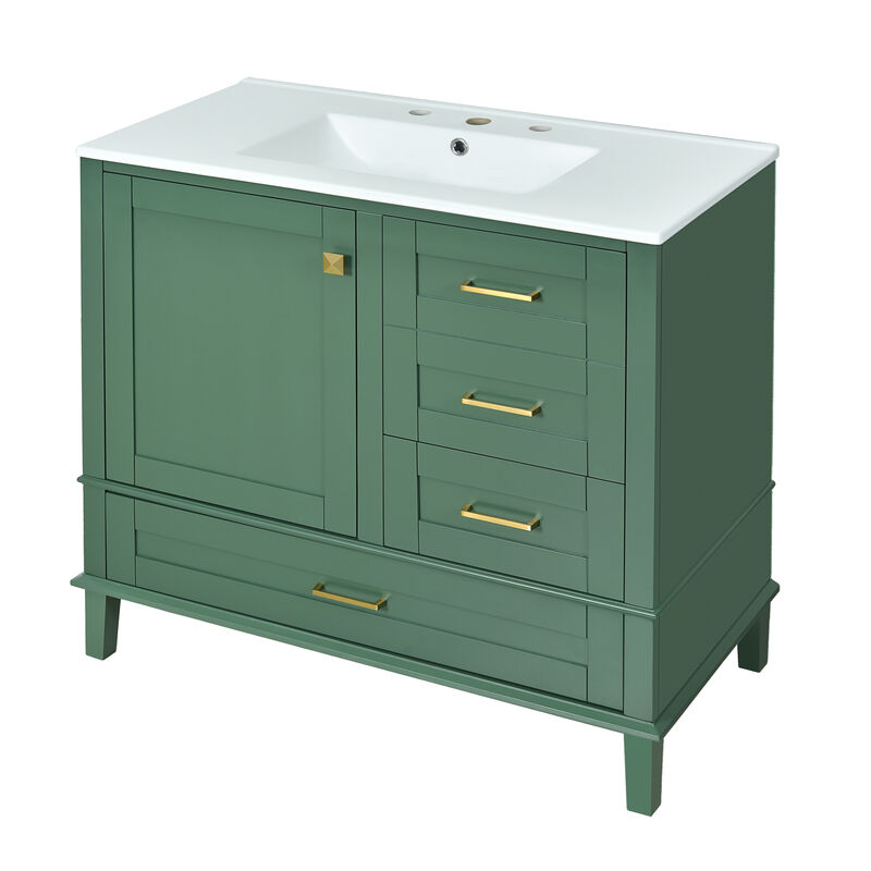Merax  Bathroom Vanity with Ceramic Basin