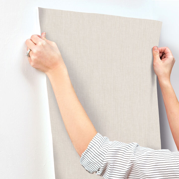 Silk Spun Ivory Tactile Stripe Wallpaper