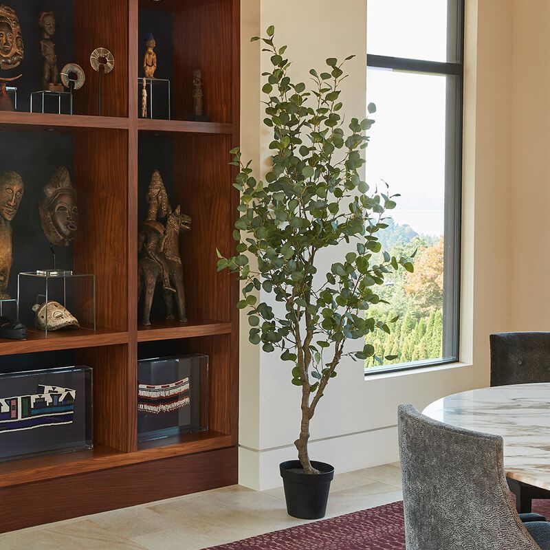 7' Artificial Eucalyptus Tree image number 6
