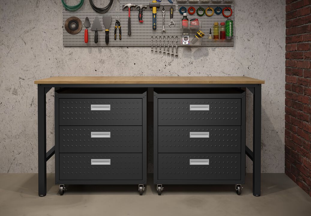 Fortress Dark Gray 3-Piece Garage Set