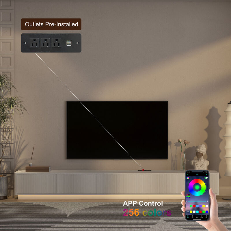 Zatsem LED TV Stand image number 4