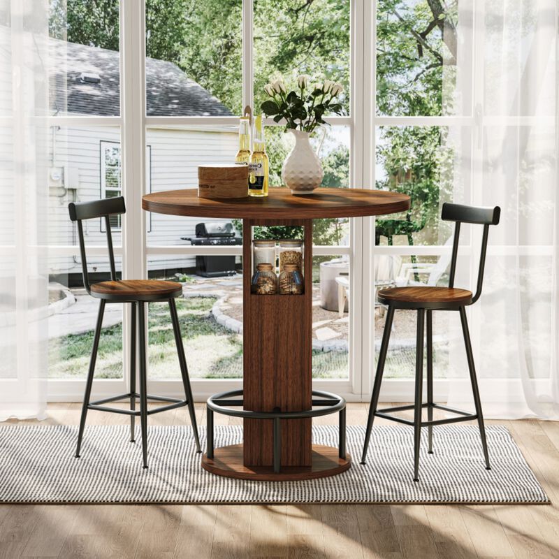 Naxvel 3‑Piece Bar Table and Stool Set image number 3