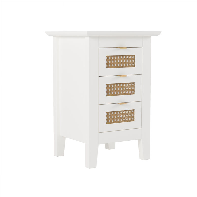Streamdale Exquisite Rattan-Woven Nightstand Elegance for Your Bedroom