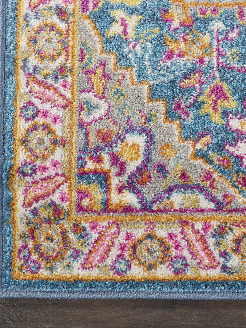 Passion PSN20 Teal/Multicolor 1'10" x 6' Rug