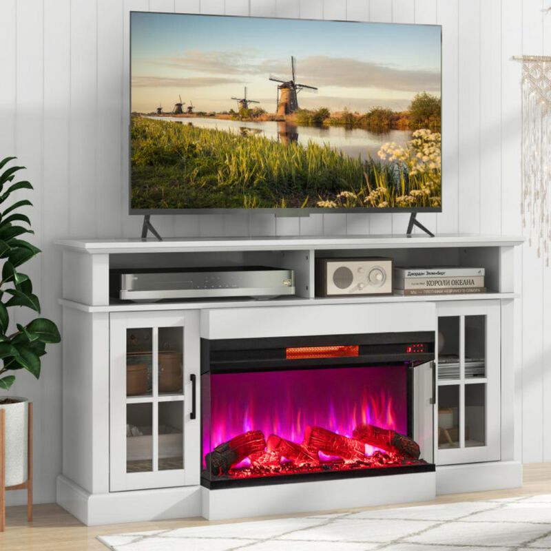 Hivvago 36 Inch 3-Sided 1500W Electric Fireplace with 7-Color Flame