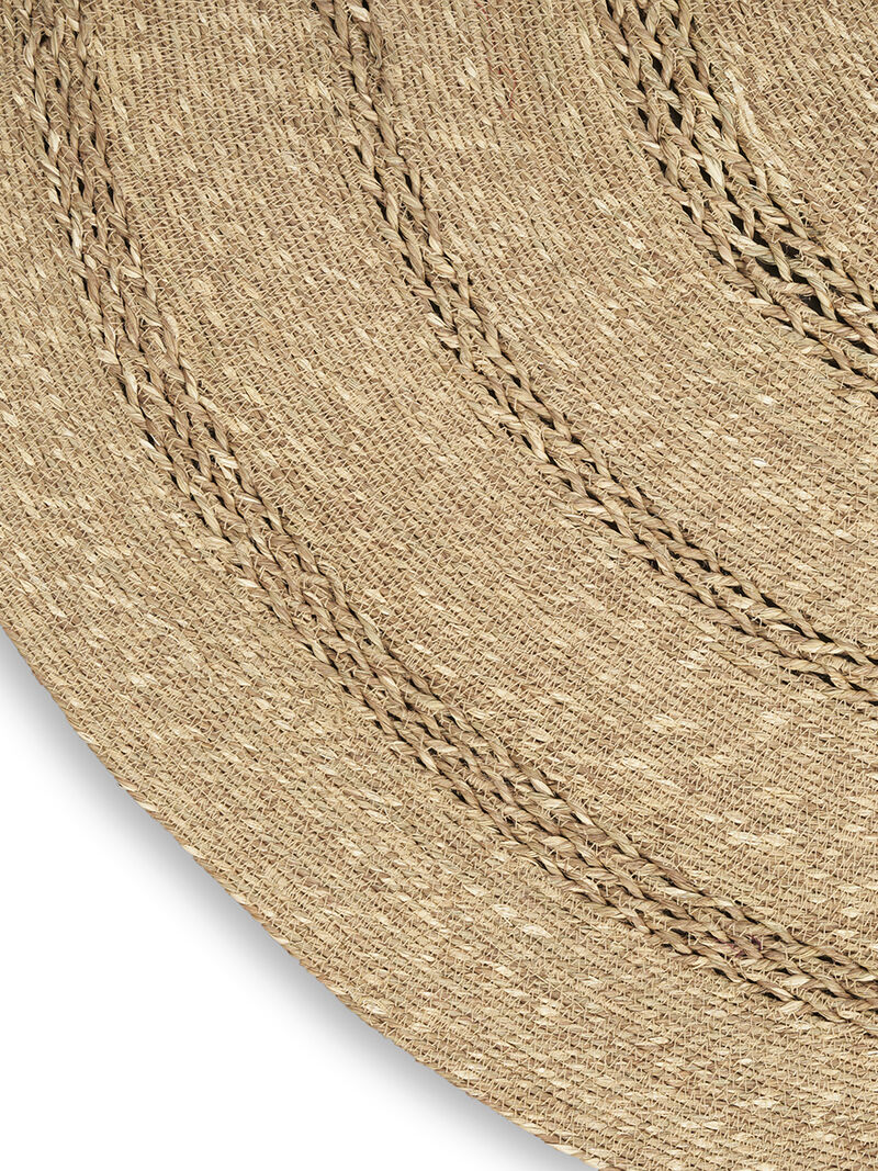Natural Seagrass NSG01 Natural 4' x Round Rug image number 3