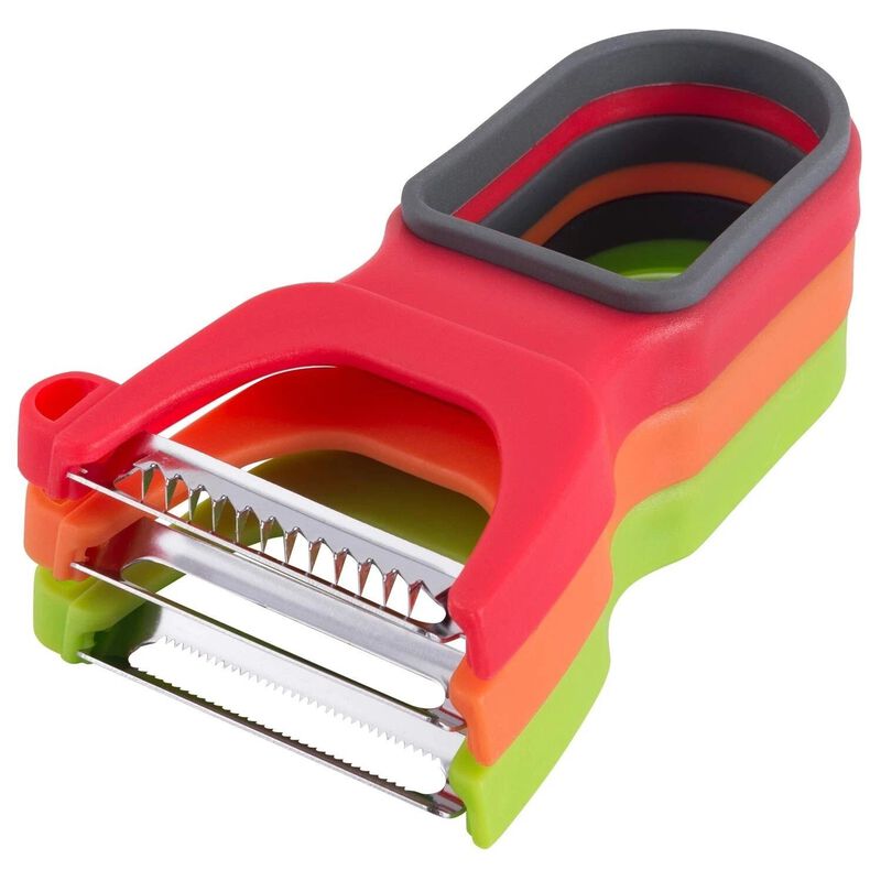 Pack of 3 Stainless Steel Vegetable Fruit Peelers image number 0