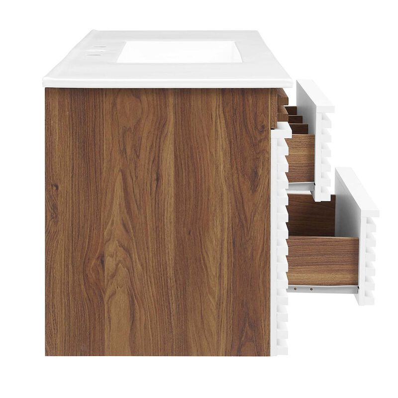 Render 48" Wall-Mount Bathroom Vanity image number 3
