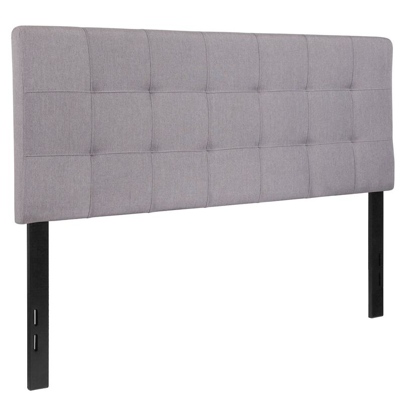 Flash Furniture Tufted Upholstered Full Size Headboard in Light Gray Fabric image number 0