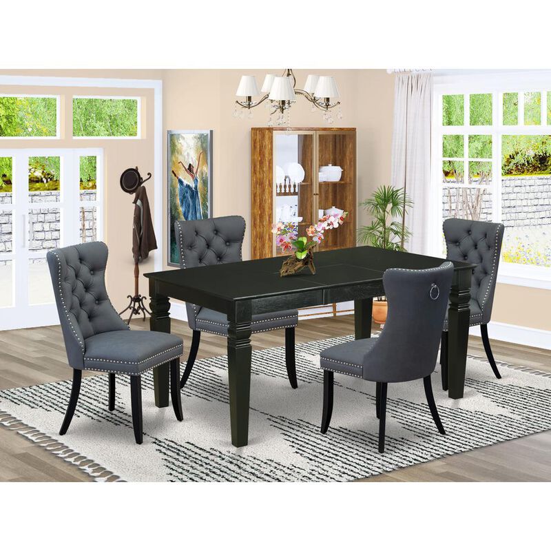 East West Furniture 5 Piece Dining Table Set