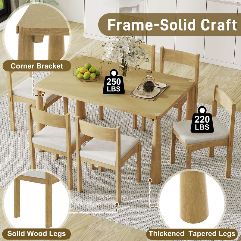 Merax 7-Piece Retro Dining Table Set for 6