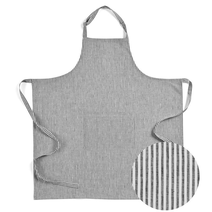 Solino Home 100% Pure Linen Apron - Linen Full Midi Apron