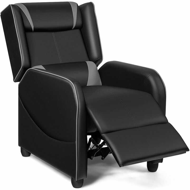 Home Massage Gaming Recliner Chair-Grey