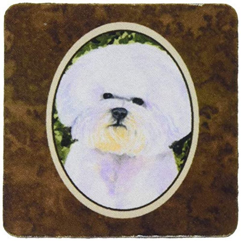 Caroline's Treasures SS8829FC Bichon Frise Foam Coasters (Set of 4), 3.5 H x 3.5 W, Multicolor image number 0