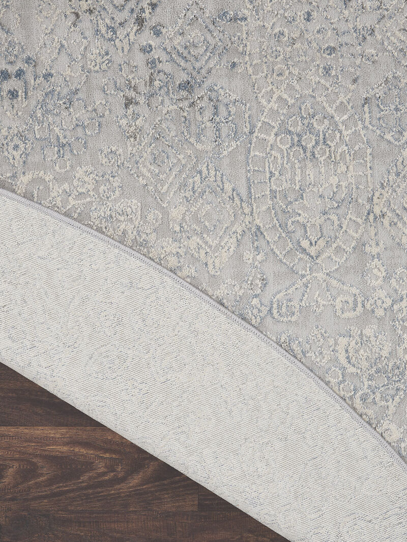 Rustic Textures RUS09 Ivory/Light Blue 5'3" x Round Rug image number 1