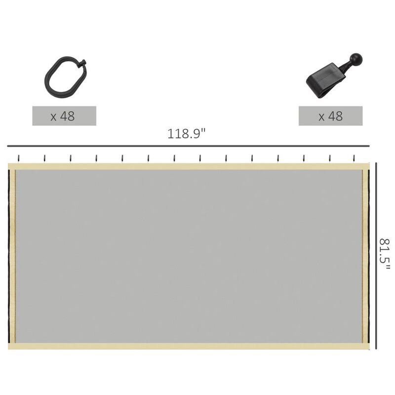 Hivvago 10x10 Canopy Tent Mesh Sidewall with Zipper image number 2