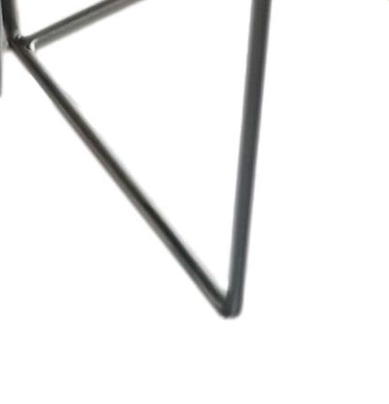 3 Piece Nesting End Tables with Sled Base, Rectangular, Gray Black Metal