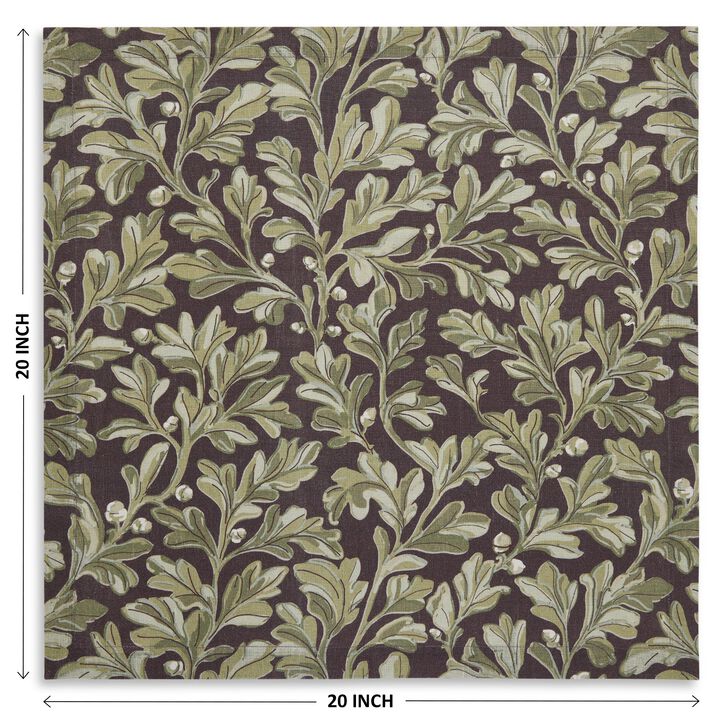 Linen Dinner Napkins - Fallen Leaves