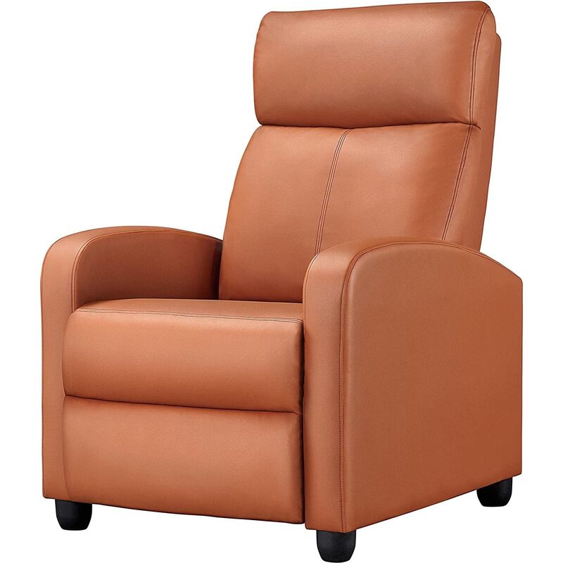 Faux Leather Push Back Recliner Chair High-Density Cushion for Ultimate Comfort