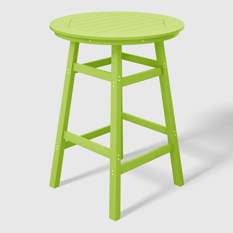 WestinTrends Outdoor 35" HDPE Round Patio Bar Height Table