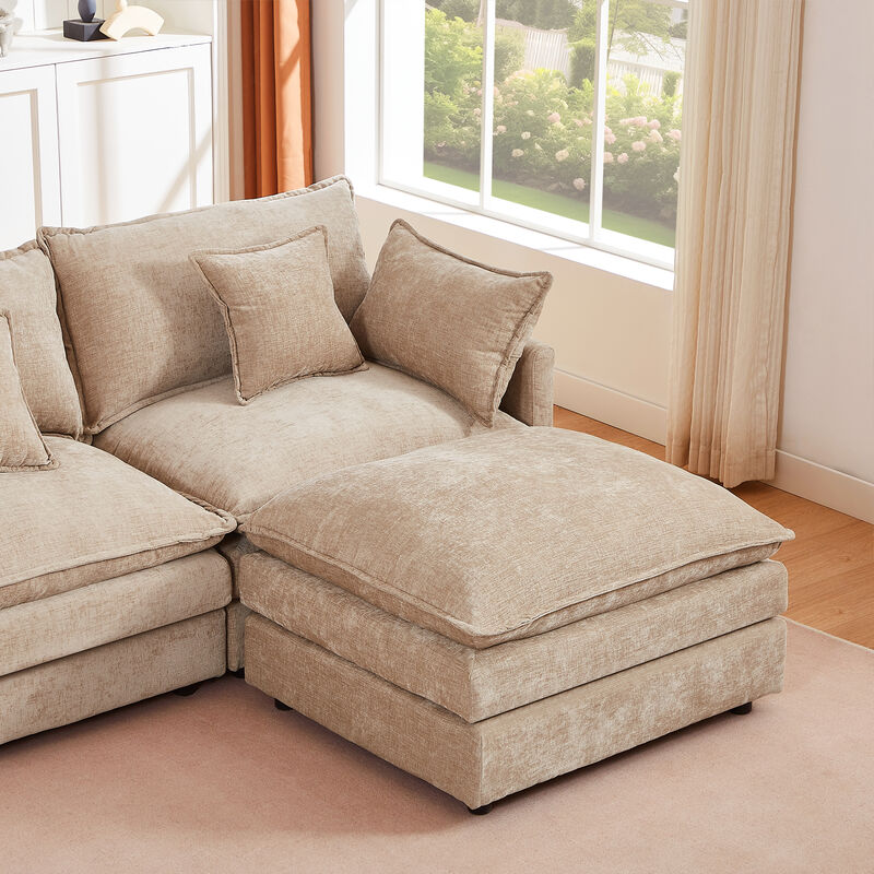 TATEUS Modular Sectional Sofa, 102 Inch L Shaped Couch Set for Living Room