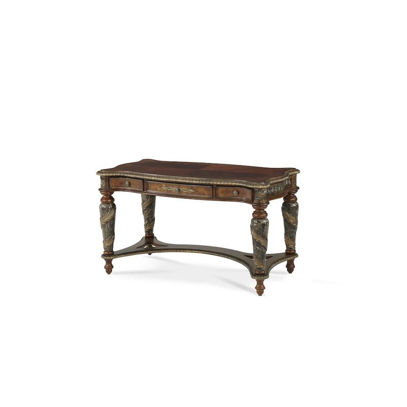 Michael Amini Villa Valencia Writing Desk - Classic Chestnut image number 0