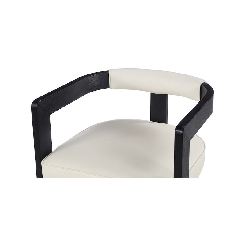 Meridian Furniture Manchester Cream Vegan Leather Dining Chair