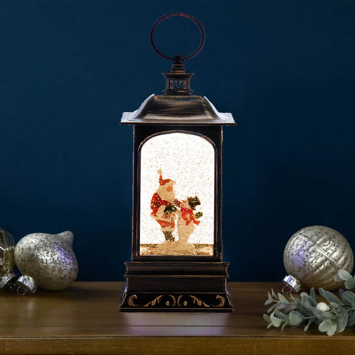 Snow Globe with Santa and Snowman for Cheerful Christmas Décor and Holiday Magic