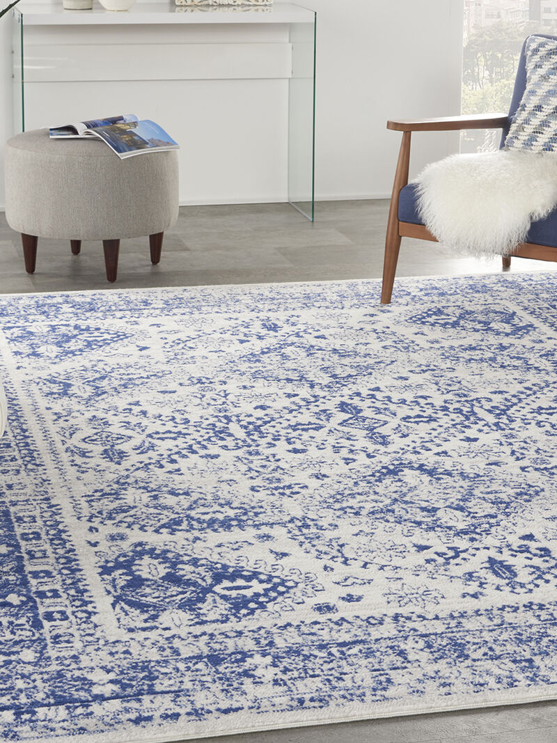 Whimsicle WHS15 Ivory/Navy 7' x 10' Rug