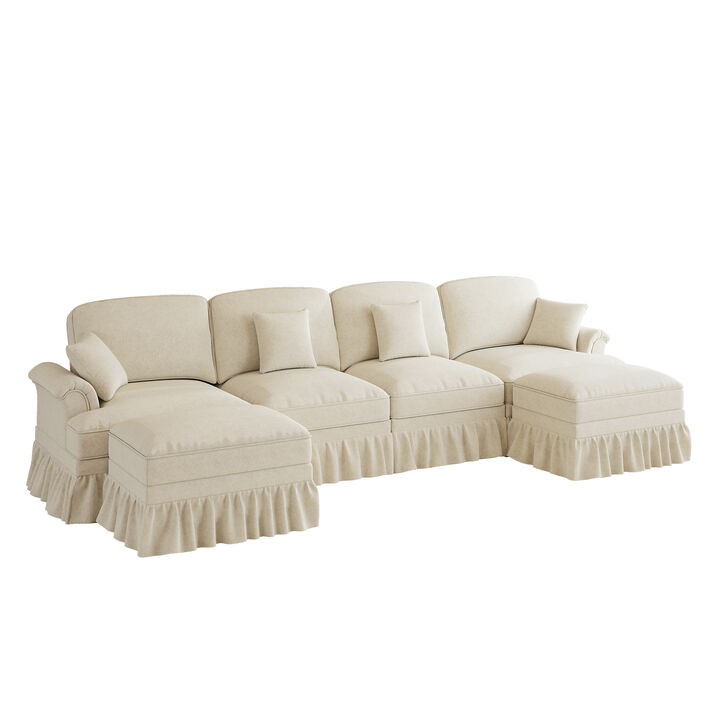 Nidjuk Classic U Shape 4 Seater Modular Sectional Sofa