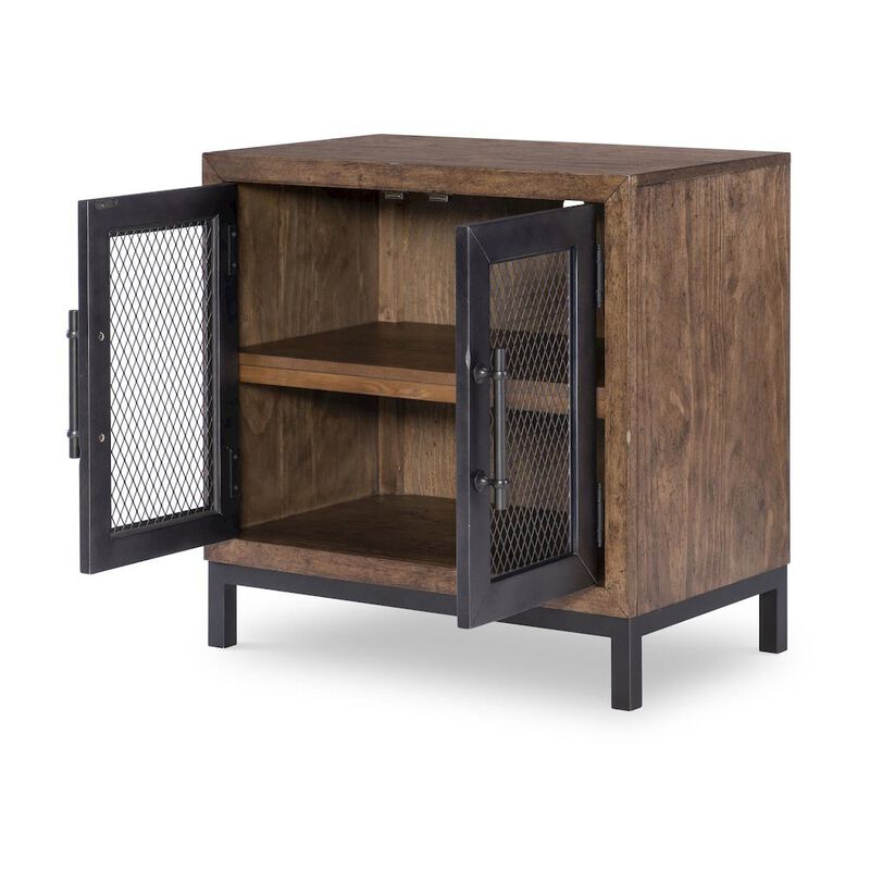 Legacy Classic Artisan's Place Metal Door Night Stand (2 Doors W/ 2 Shelves)