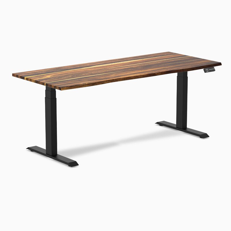Desky Dual Hardwood Sit Stand Desk image number 9