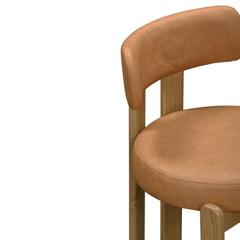 Tov Furniture Odessa Saddle Brown Vegan Leather Dining Chair image number 5