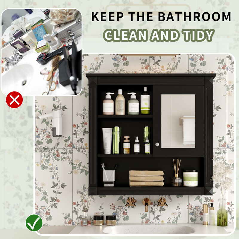 Merax Bathroom Wall Cabinet with Mirror