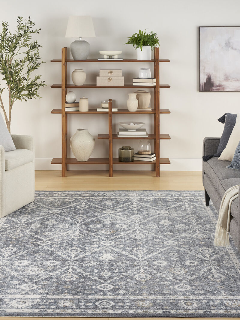 Astra Machine Washable ASW16 Dark Blue 4' x 6' Rug