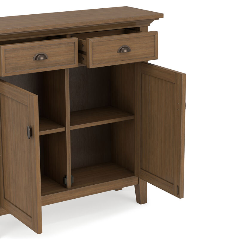 Redmond SOLID WOOD 36 inch Wide Transitional  Entryway Storage Cabinet in Rustic Natural Aged Brown image number 8