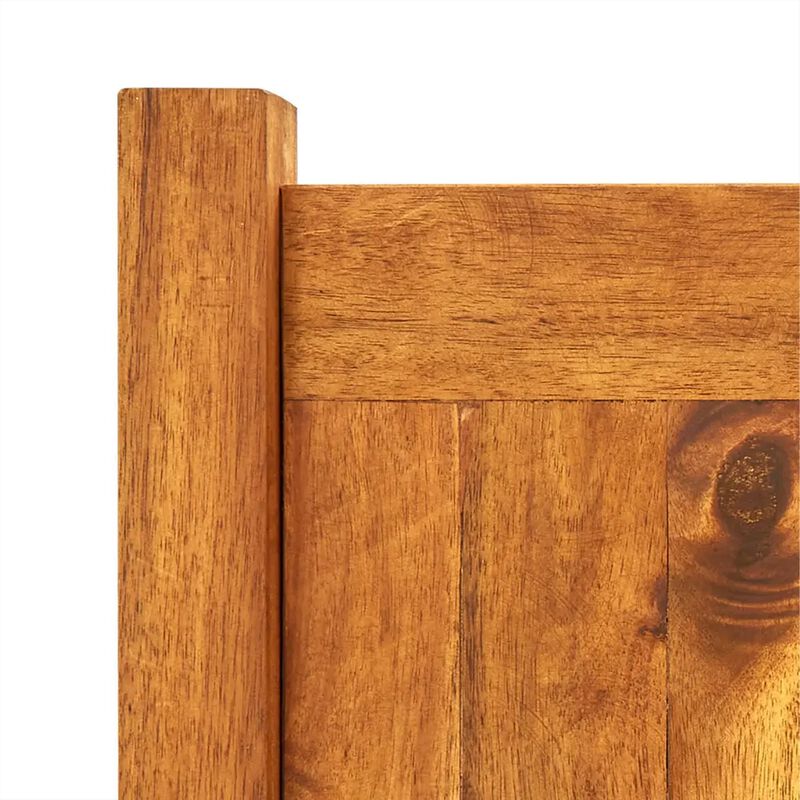 Ryla Garden Raised Flower Bed, 10x20 Panel Brown Acacia Wood, Slatted image number 3