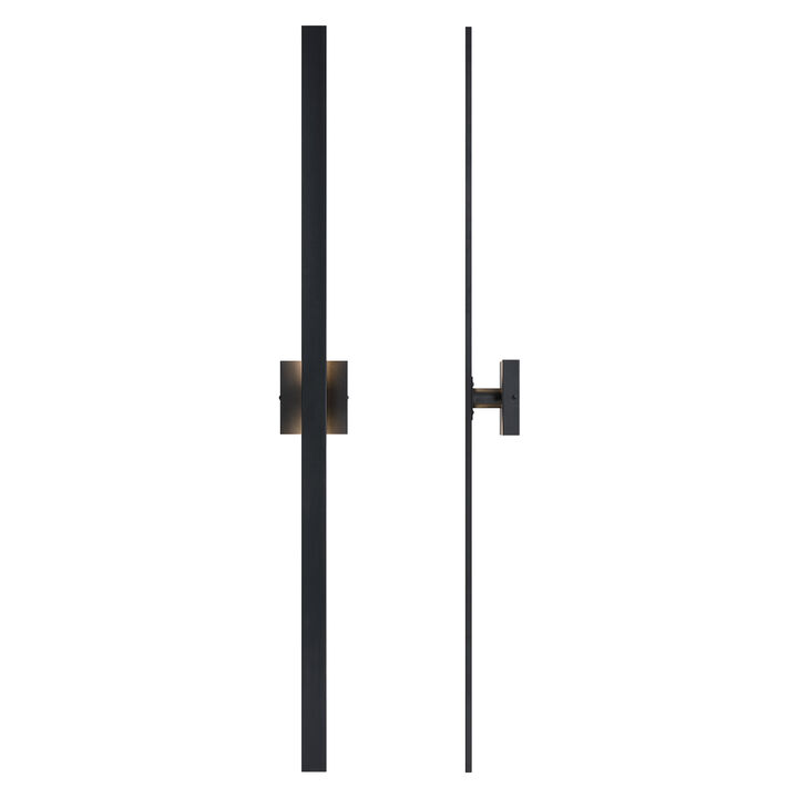 2-Pack 46.85" Modern Sand Black LED Outdoor Wall Lights