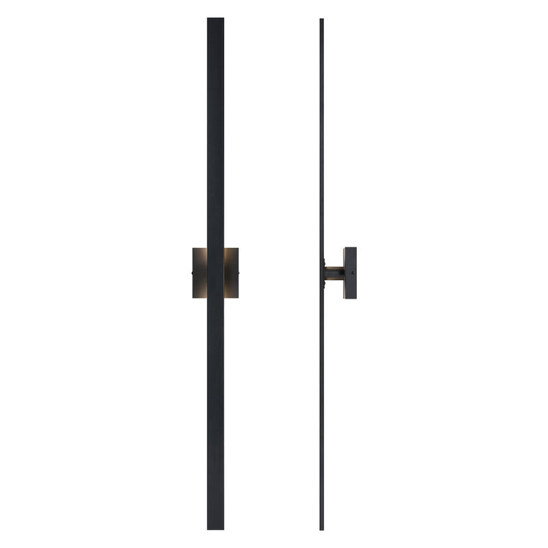 2-Pack 46.85" Modern Sand Black LED Outdoor Wall Lights image number 0