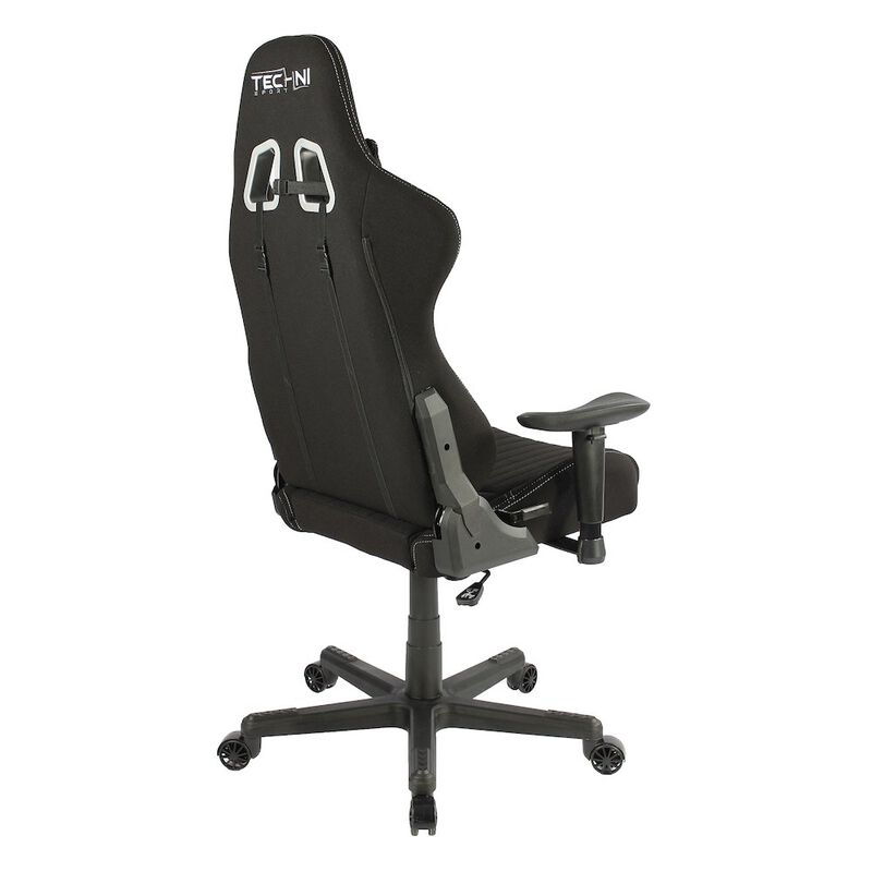 Techni Sport Fabric Ergonomic High Back Racer Style PC Gaming Chair, Black