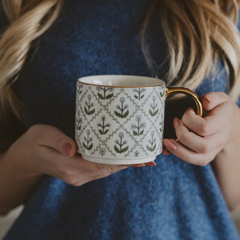 Floral Quilt 14 oz Coffee Mug image number 3